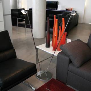 👉 Vloerlamp chroom helder Meervoudig instelbare PUK FLOOR,