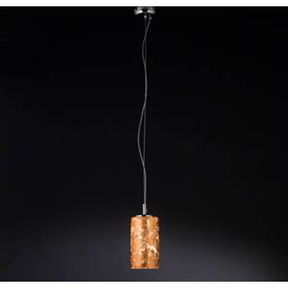 👉 Hang lamp chroom a++ metaal Hanglamp Brick met bladkoper