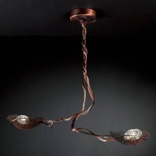 👉 Hang lamp a++ koper Marco Pagnoncelli opaal metaal ICONE Nido - hanglamp, koper, twee lampen
