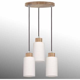 👉 Hanglamp a++ Geolied Eiken spot-light glas Bosco rond 3-lamps