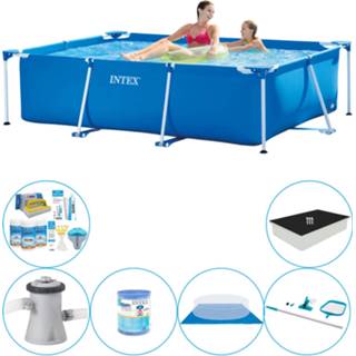 👉 Zwembad Intex Frame Pool Rechthoekig 220x150x60 Cm - Combinatie Deal 8720574940145