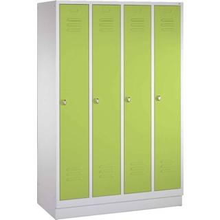 👉 Unisize C+P Garderobekast/locker, Viridiaangroen (RDS 110 80 60), 180x119x50 cm/ 4 vakken