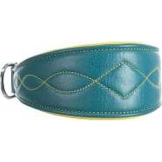 👉 Halsband geel s Trixie Active Comfort voor Windhonden, Petrol/Geel Maat 27-35cm B55mm 4011905189673