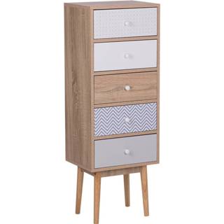👉 Houtkleur Beliani Foley - Commode-lichte Houtkleur-mdf 4251682219747