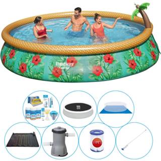👉 Zwembad Bestway Fast Set Paradijs Bloemen Rond 457x84 Cm - Comfort Pakket 8720574949551