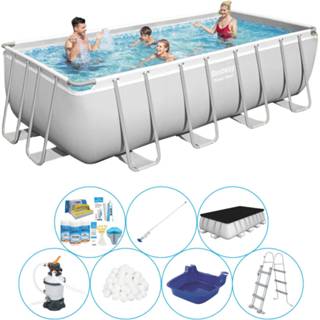 👉 Zwembad steel Combi Deal - Bestway Power Rechthoek 488x244x122 Cm 8720574955712