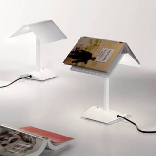 👉 Tafel lamp metaal orlandini a+ wit warmwit Martinelli Luce Segnalibro - LED tafellamp