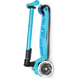 👉 Blauw Maxi Deluxe Inklapbaar LED Bright Blue - Kickboard Foldable 7640108560797
