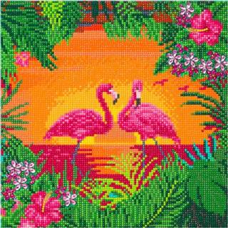 👉 Active Diamondpainting Crystal Art Kit Fancy flamingo 30x30cm 5055865489434