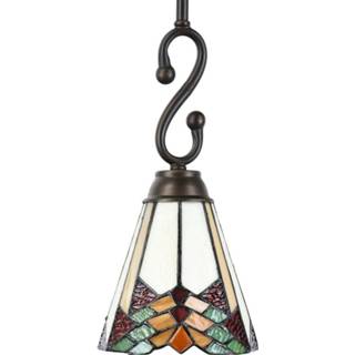 👉 Hanglamp a++ crème crme glas 5965 im Tiffany-design, 1-lamp