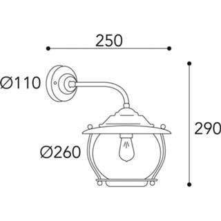 👉 Buiten wandlamp messing a++ antiek-messing Buitenwandlamp Betulle 2060 antiek