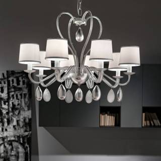 👉 Kroonluchter zilver a++ metaal 8-lamps Anouk