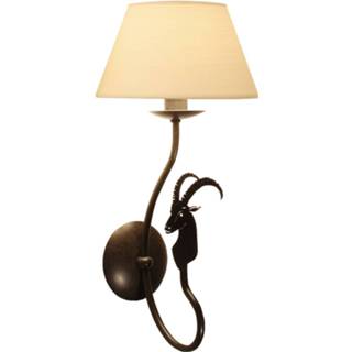 👉 Wand lamp IJzer crème a++ crme Menzel TH7361 wandlamp 1-lamp, steenbok