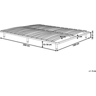 👉 Latten bodem zwart Lattenbodem vrijstaand 140 x 200 cm BASIC 4260580930142