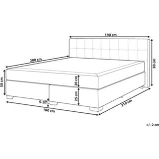 👉 Boxspring stof grijs 160 x 200 cm ADMIRAL 4260580921904