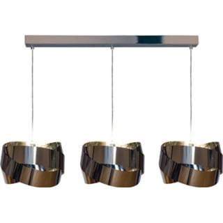 👉 Hang lamp metaal a++ chroom-nikkel Hanglamp Tornado 3-lamps
