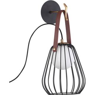 👉 Metaal a++ zwart Indiana - kooi-wandlamp