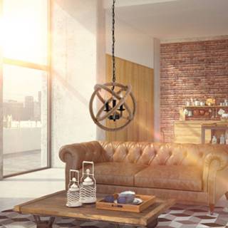 👉 Hang lamp touw metaal naturel a++ Bolvormige hanglamp Regia van natuurlijk