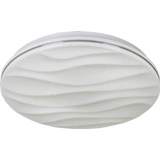 👉 Plafond lamp kunststof wit Amazon Alexa IOS app LED plafondlamp Austin met app-besturing