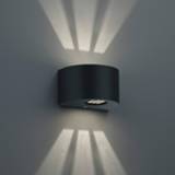 Buiten wandlamp a+ mat zwart Ronde LED buitenwandlamp Rosario,