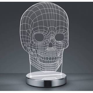 👉 Chroom a+ warmwit acryl Lichttemperatuur omschakelbaar - LED lamp Skull