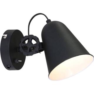 👉 Wand lamp metaal a++ zwart Wandlamp Anne Dolphin