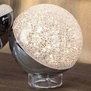 👉 Tafel lamp chroom metaal warmwit a+ LED tafellamp Sphere, chroom, Ø 12 cm