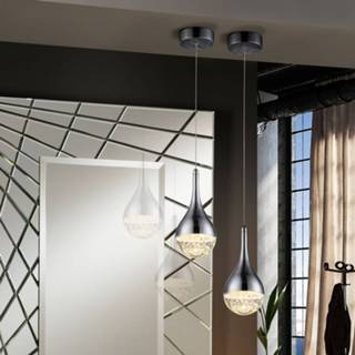 👉 Hang lamp metaal chroom a+ warmwit LED hanglamp Elie, 1-lamp