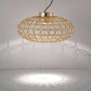 👉 Metaal goud Bruno Rainaldi a+ Terzani G.R.A. - ovale design-hanglamp,