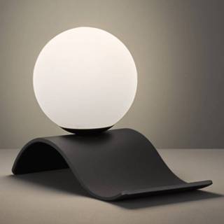 👉 Tafel lamp metaal a++ mat zwart Glazen tafellamp Lara,