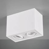 Plafond lamp metaal wit a++ Plafondlamp Biscuit, 2-lamps,