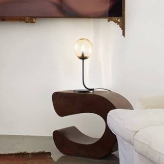👉 Tafel lamp metaal a++ topaas zwart Designer tafellamp Puppet van Muranoglas