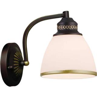 👉 Wand lamp metalen metaal a++ donkerbruin bruine Clair - wandlamp met glazen kap