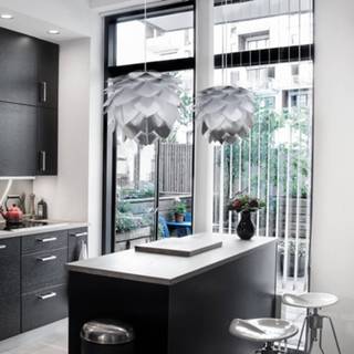 👉 Hang lamp medium a++ Geborsteld Staal VITA Design Team kunststof UMAGE Silvia hanglamp