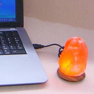 👉 Zoutlamp oranje COMPUS - met USB voor computer en laptop