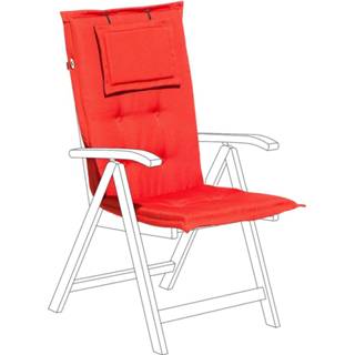 👉 Rood Beliani Toscana - Stoelkussens-rood-polyester 4260586359893