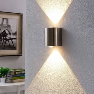 👉 Wandlamp nikkel mat Halfronde LED Lareen, in