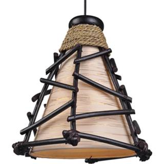 👉 Hanglamp donkerbruin hout a++ Decoratieve Romy met