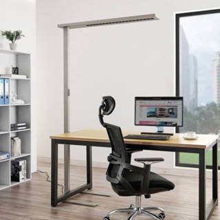 👉 Vloer lamp aluminium zilver universeel wit a+ Arcchio Ionel LED kantoor vloerlamp, sensor dimmer
