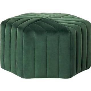 👉 Groen Beliani Murietta - Poef-groen-fluweel 4251682228367
