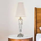 👉 Tafel lamp kristal nikkel messing a++ glanzend Tafellamp Sevilla met kristal,