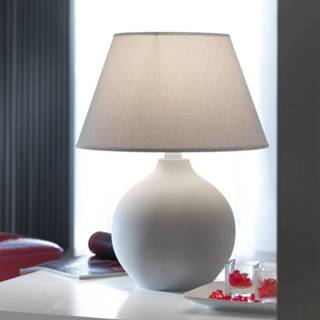 👉 Tafel lamp stof a++ cementgrijs grijs Tafellamp Sfera, hoogte 53 cm, cement/grijs