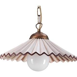 👉 Hang lamp keramiek lichtroze a++ roze Hanglamp Rosina 1-lamp lichtroze/brons