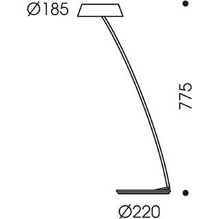 👉 Tafel lamp a+ Mat Wit OLIGO Glance LED tafellamp gebogen