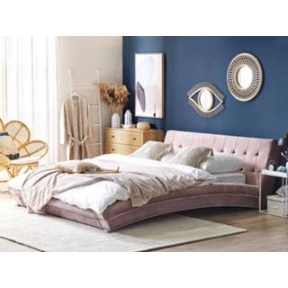 👉 Waterbed roze fluweel 160 x 200 cm LILLE 4251682209984