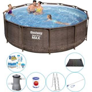 👉 Zwembad steel Bestway Pro Max Rattan 366x100 Cm - 7-delig Slimme Deal 8720574966640