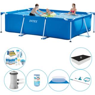 👉 Zwembad Intex Frame Pool Rechthoekig 300x200x75 Cm - Combinatie Deal 8720574940541