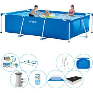 👉 Zwembad Intex Frame Pool Rechthoekig 300x200x75 Cm - Deluxe Set 8720574940589