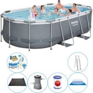 👉 Zwembad steel Bestway Power Ovaal 427x250x100 Cm - 7-delig Combinatie Set 8720574968149
