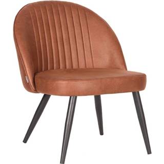 👉 Fauteuil Label51 Enzo - Cognac Microfiber 8719323324282